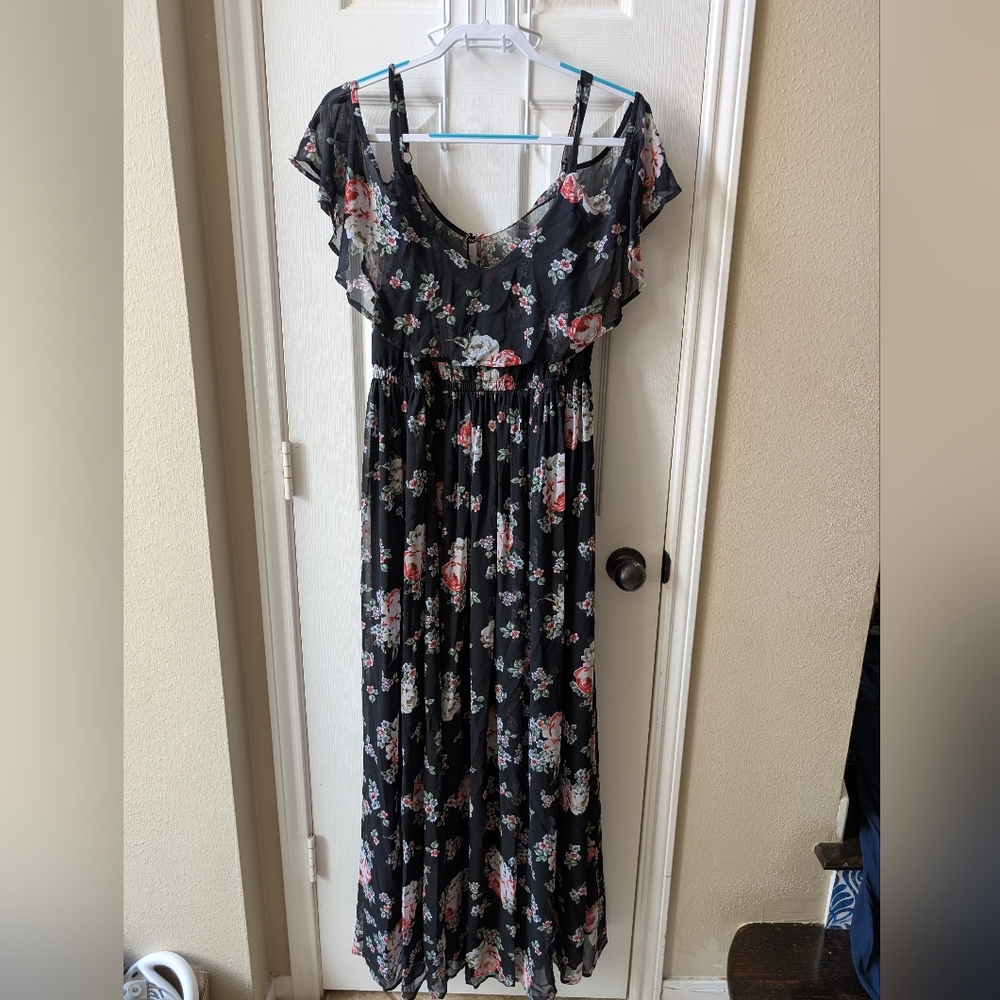 Torrid Black Floral Dress